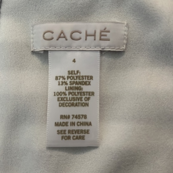 Cache White w/ black net overlay dress. Sz 4 - Picture 10 of 10